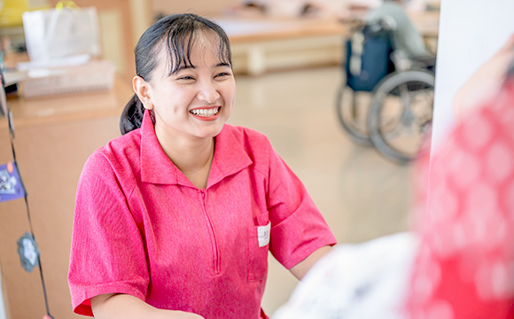 写真: 働いているときの様子